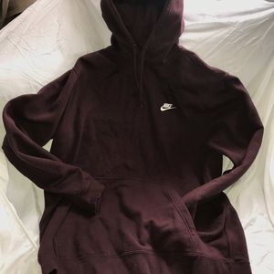 Nike Men's Burgundy Sweatshirt Hooded XXL